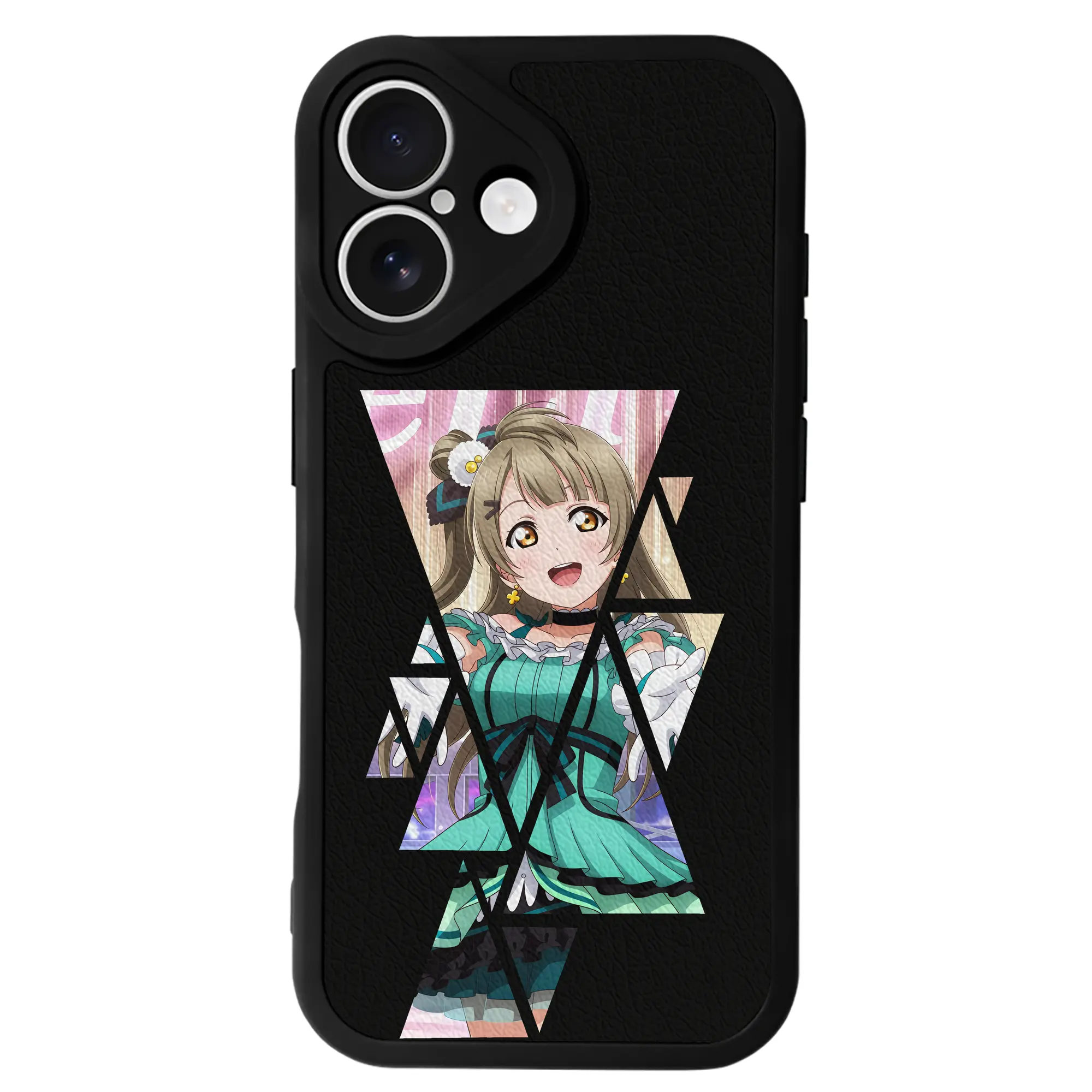 Love Live! グッズ,南ことり - IPhone 16シリーズ対応 ・ シリコンスマホケース ・ レザー調 ・ 高精度フィット ・ 耐衝撃 ・ ワイヤレス充電対応 ・ 精密カット